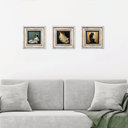Victorian Era Trio Vintage Framed Wall Art