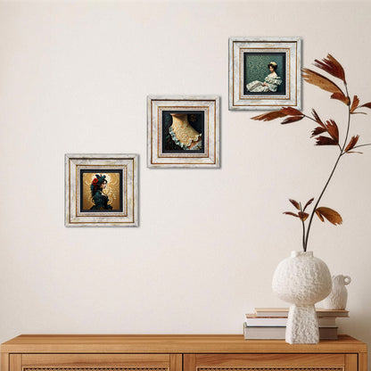 Victorian Era Trio Vintage Framed Wall Art