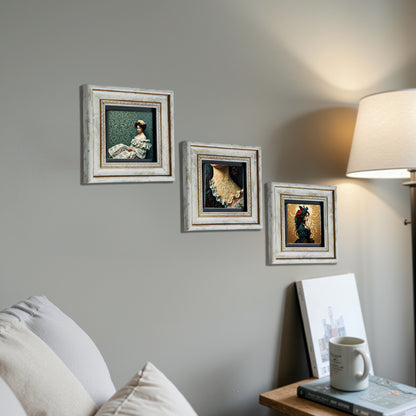 Victorian Era Trio Vintage Framed Wall Art