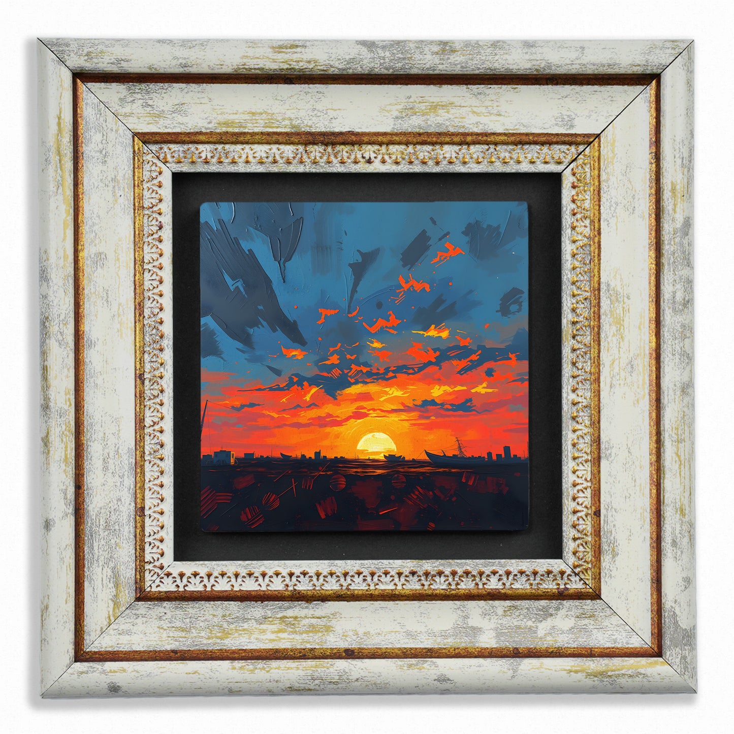 Colours of the Day Trio Vintage Framed Wall Art