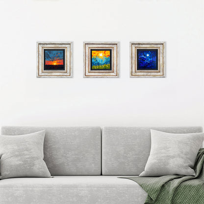 Colours of the Day Trio Vintage Framed Wall Art