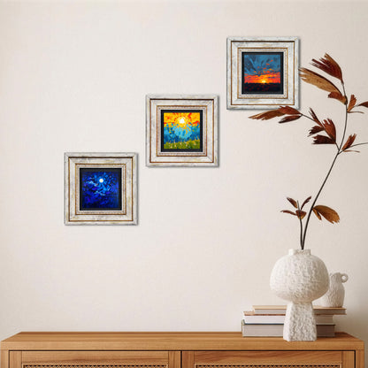 Colours of the Day Trio Vintage Framed Wall Art