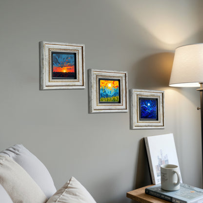 Colours of the Day Trio Vintage Framed Wall Art