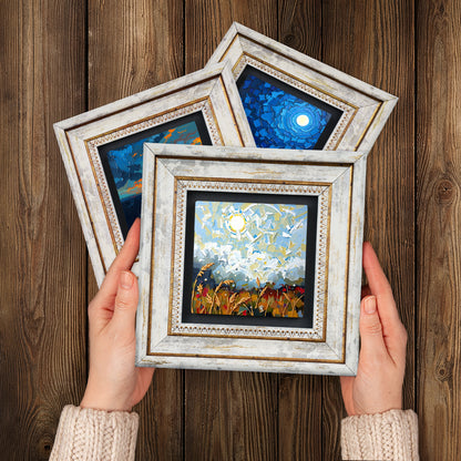 Colours of the Day 2 Trio Vintage Framed Wall Art