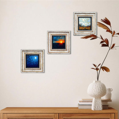 Colours of the Day 2 Trio Vintage Framed Wall Art