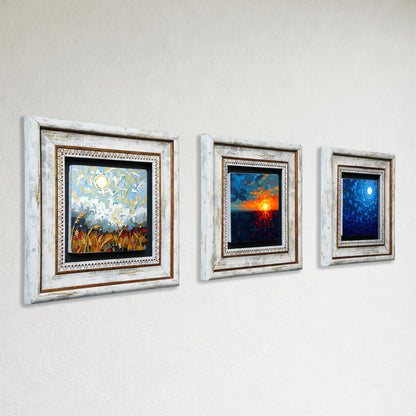 Colours of the Day 2 Trio Vintage Framed Wall Art