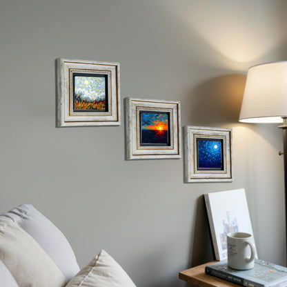 Colours of the Day 2 Trio Vintage Framed Wall Art
