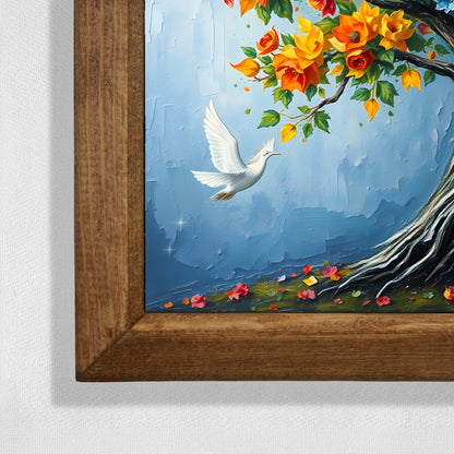 Colourful Tree of Life Natural Stone Wall Art