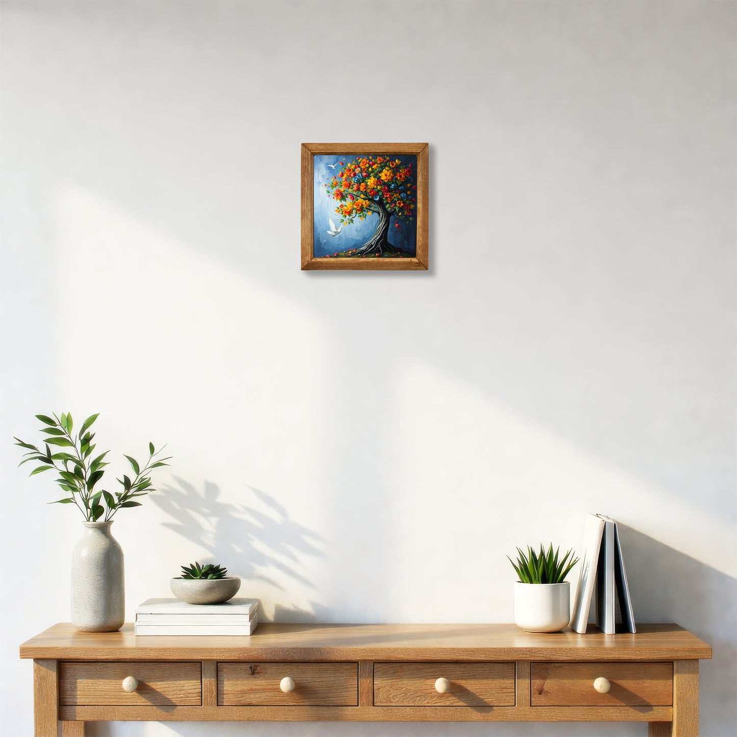 Colourful Tree of Life Natural Stone Wall Art