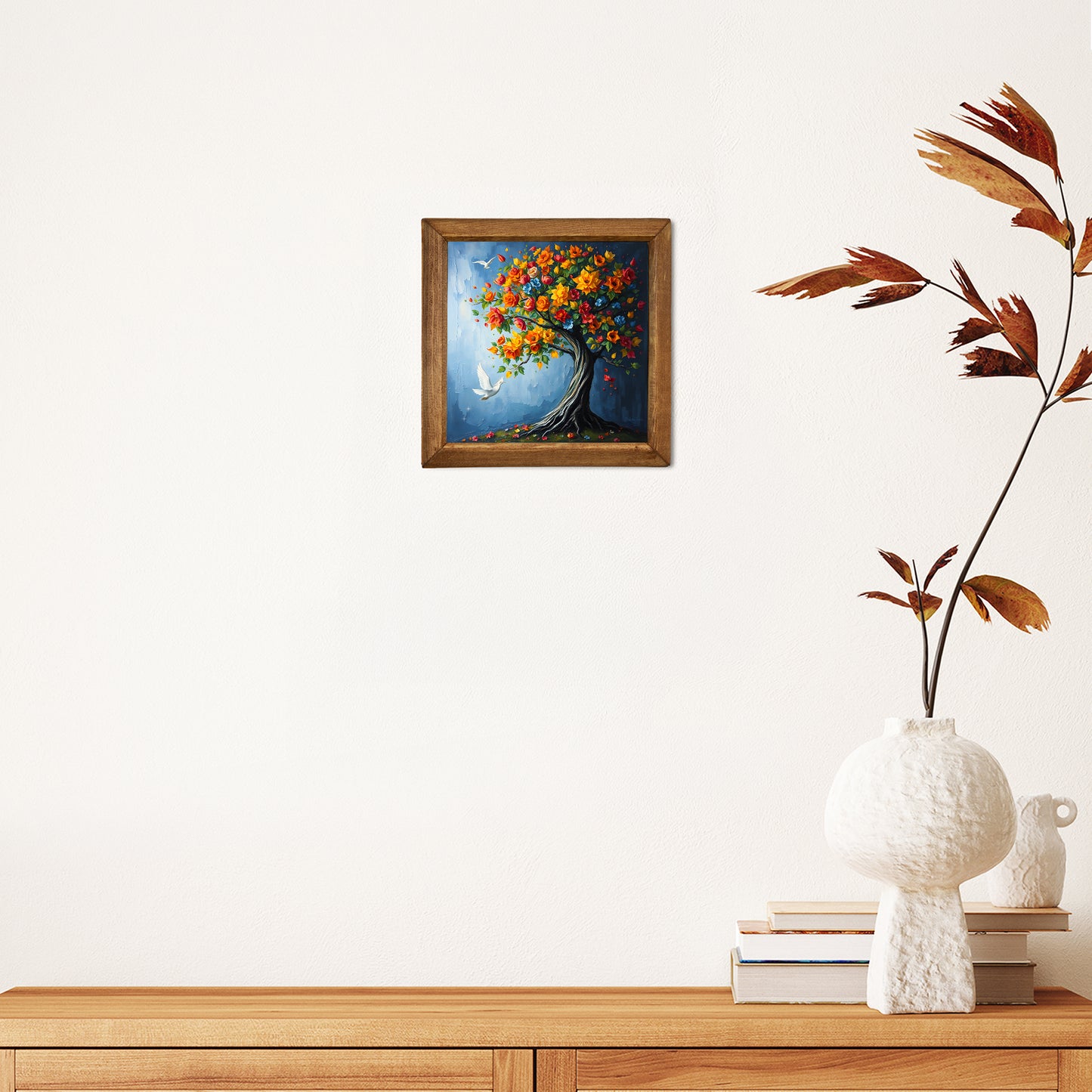 Colourful Tree of Life Natural Stone Wall Art
