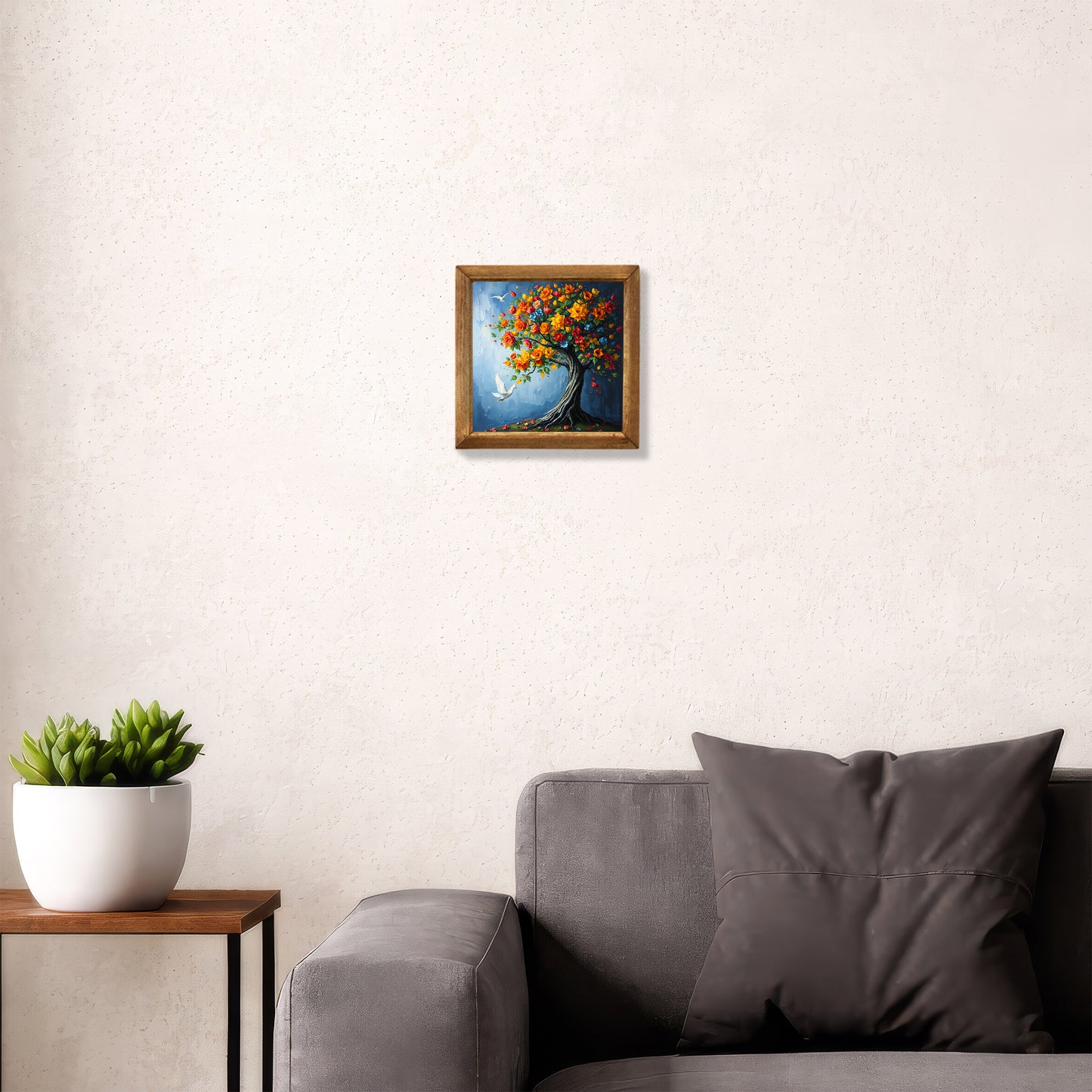 Colourful Tree of Life Natural Stone Wall Art