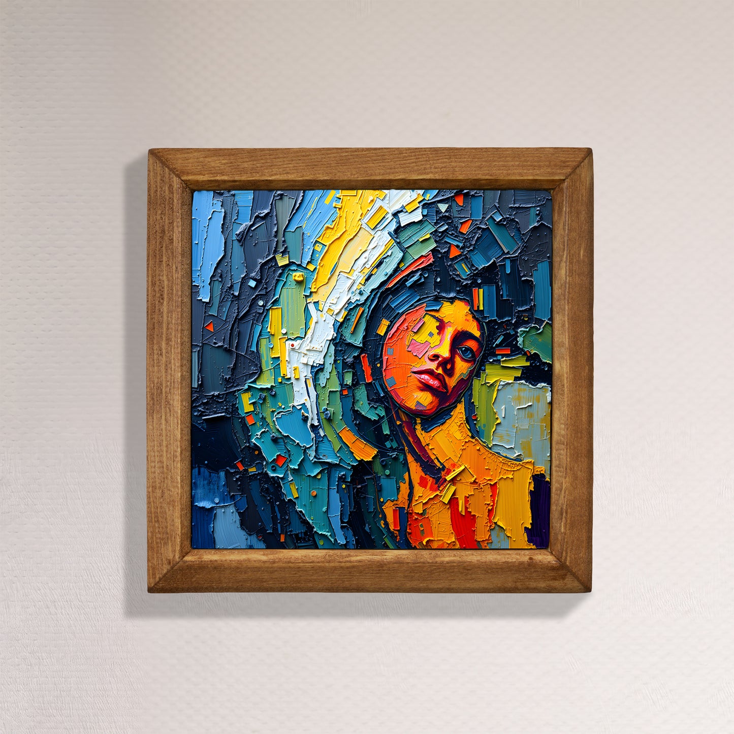 Overthinking Natural Stone Wall Art – Wood Frame