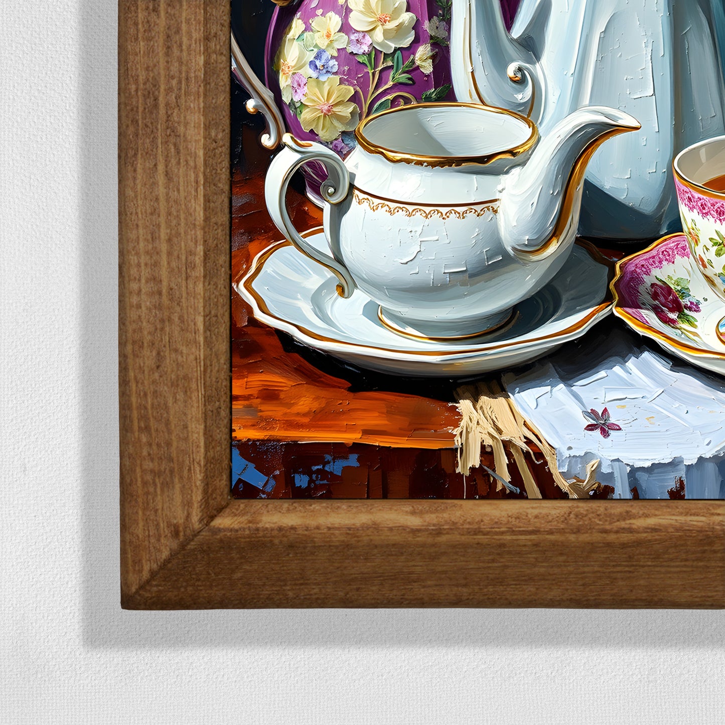 Tea Time Natural Stone Wall Art
