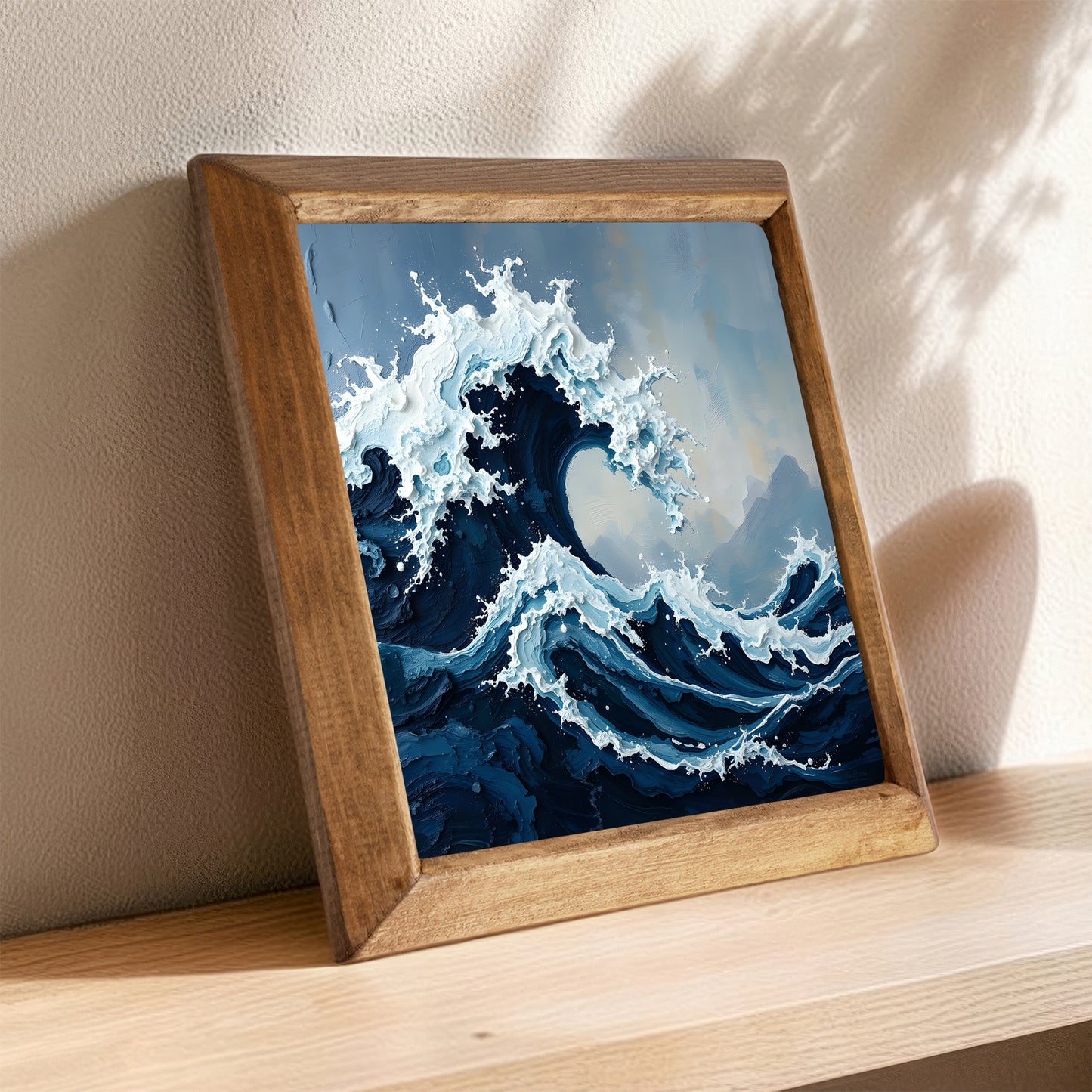 Wild Waves Natural Stone Wall Art