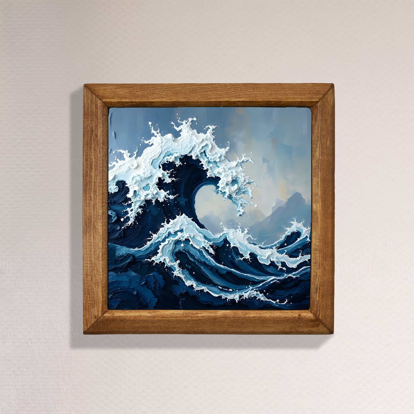 Wild Waves Natural Stone Wall Art