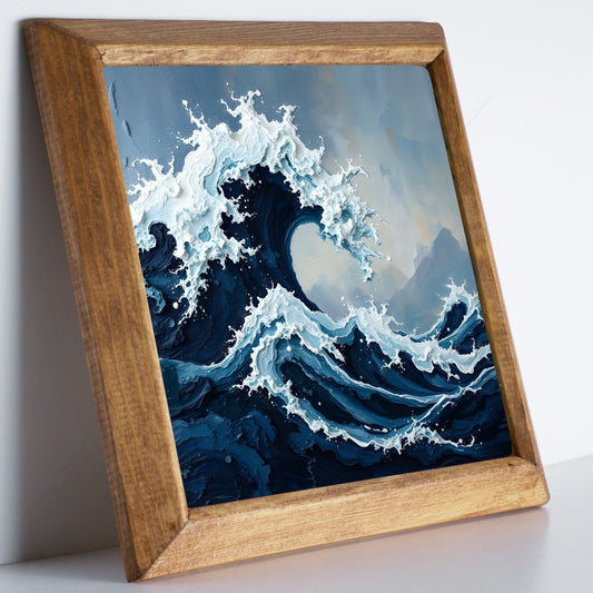 Wild Waves Natural Stone Wall Art