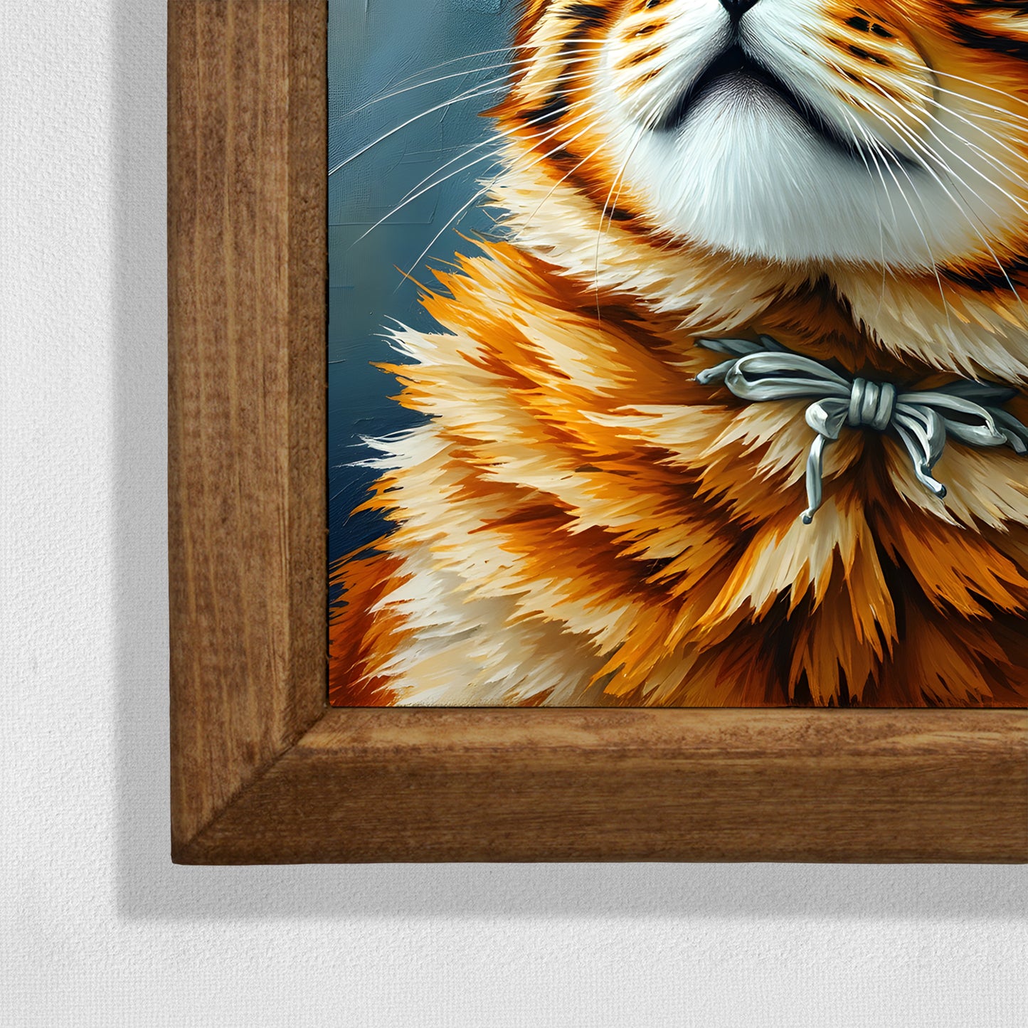 Ginger Cat Portrait Natural Stone Wall Art