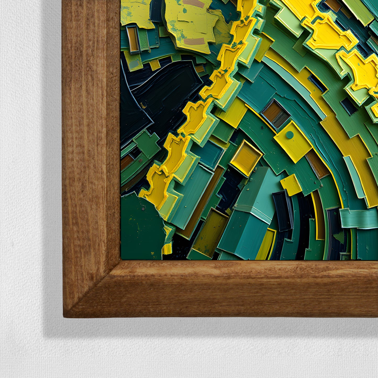 Green Abstract Natural Stone Wall Art