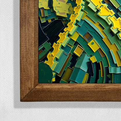 Green Abstract Natural Stone Wall Art