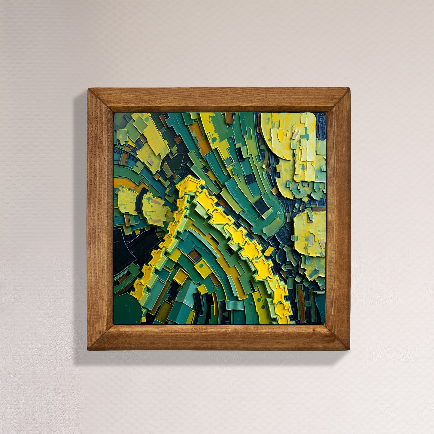 Green Abstract Natural Stone Wall Art