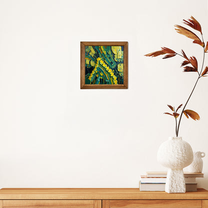 Green Abstract Natural Stone Wall Art