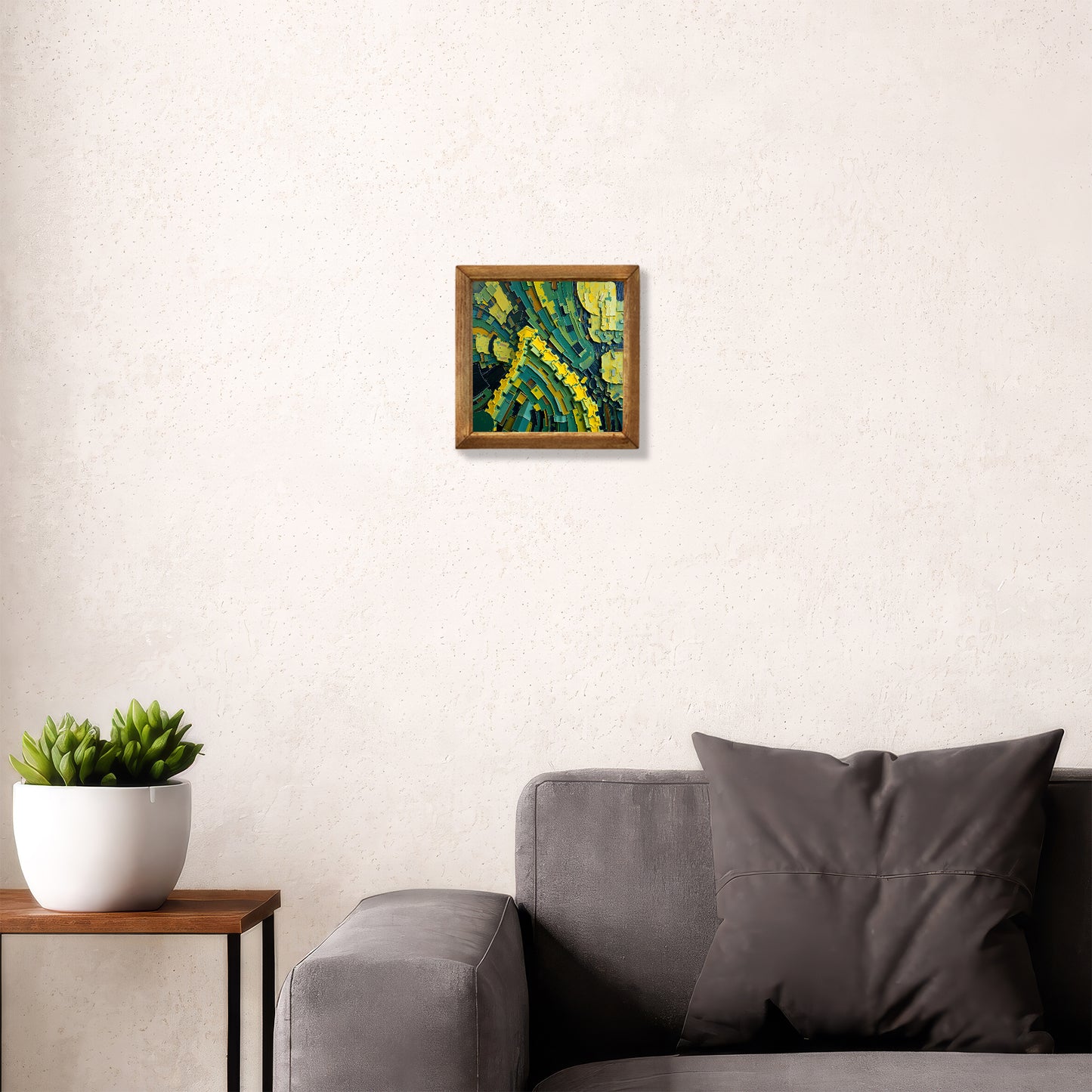 Green Abstract Natural Stone Wall Art