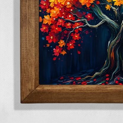 Colourful Tree of Life Seasons Natural Stone Wall Art