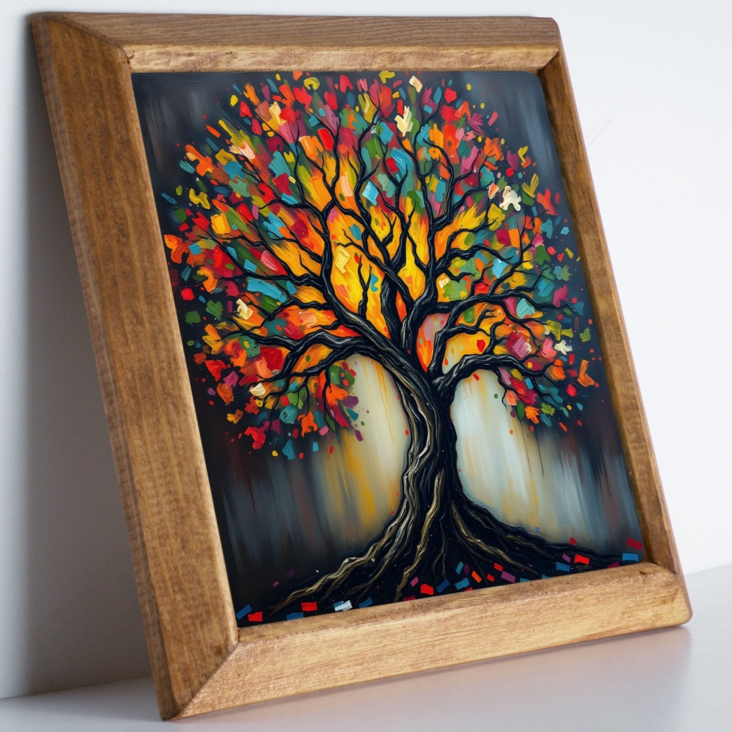 Kaleidoscope Tree Stone Wall Art