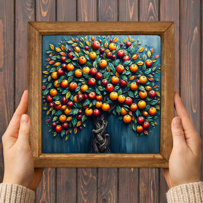 Fruitful Tree of Life Natural Stone Wall Art