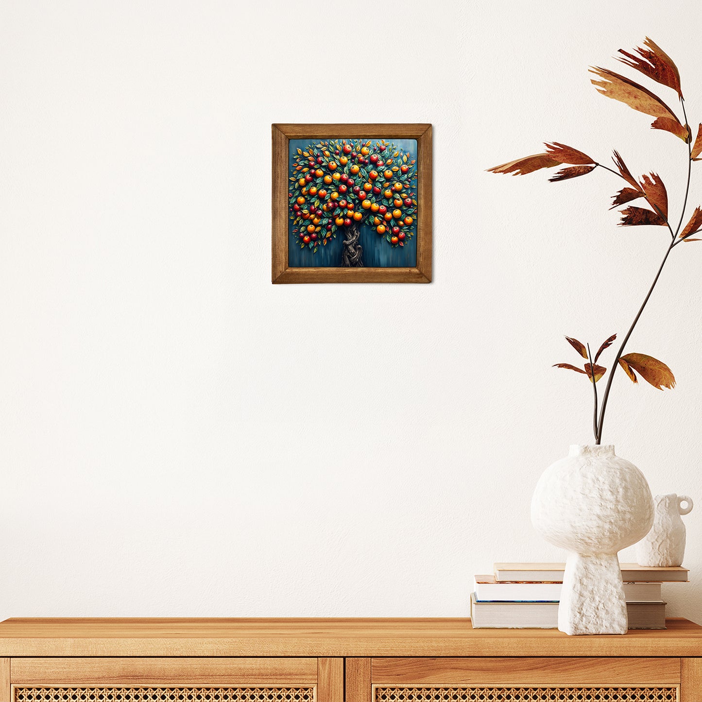 Fruitful Tree of Life Natural Stone Wall Art