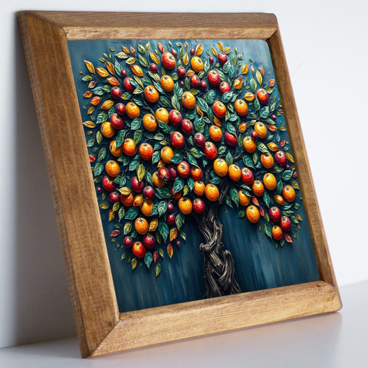 Fruitful Tree of Life Natural Stone Wall Art