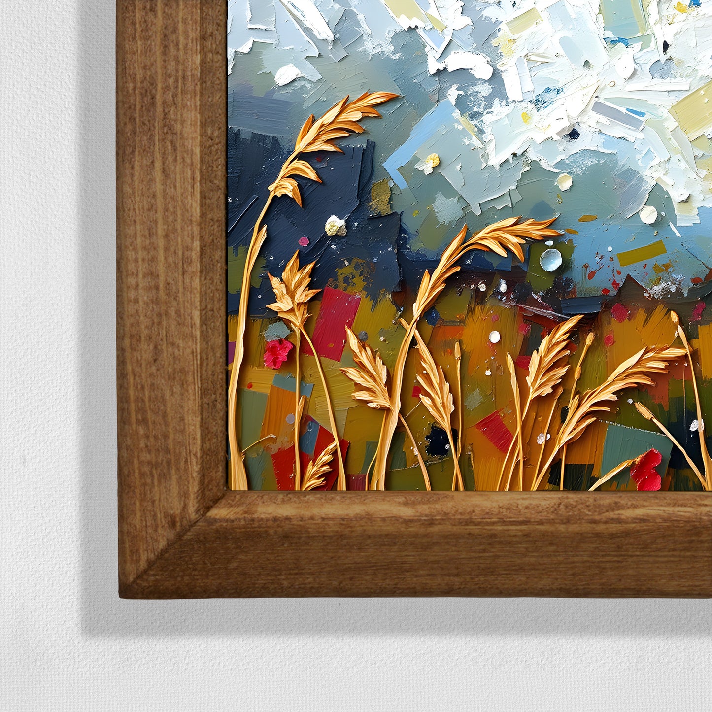 Sunlit Meadow Natural Stone Wall Art