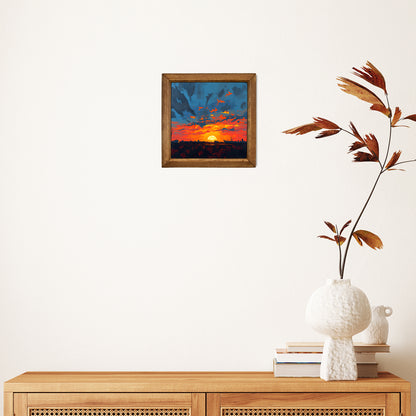 Eternal Sundown Framed Stone Wall Art