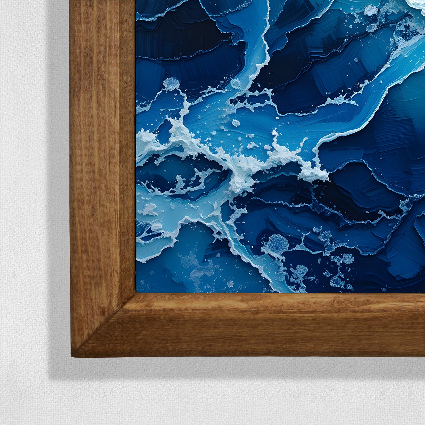 Blue Surge Framed Stone Wall Art