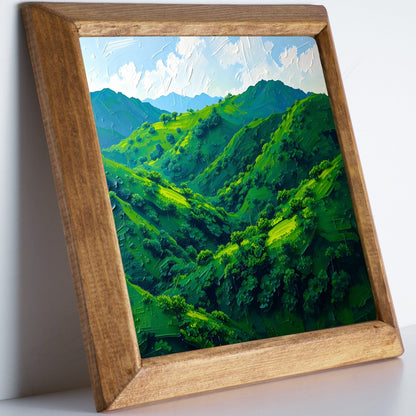 Green Serenity Stone Wall Art