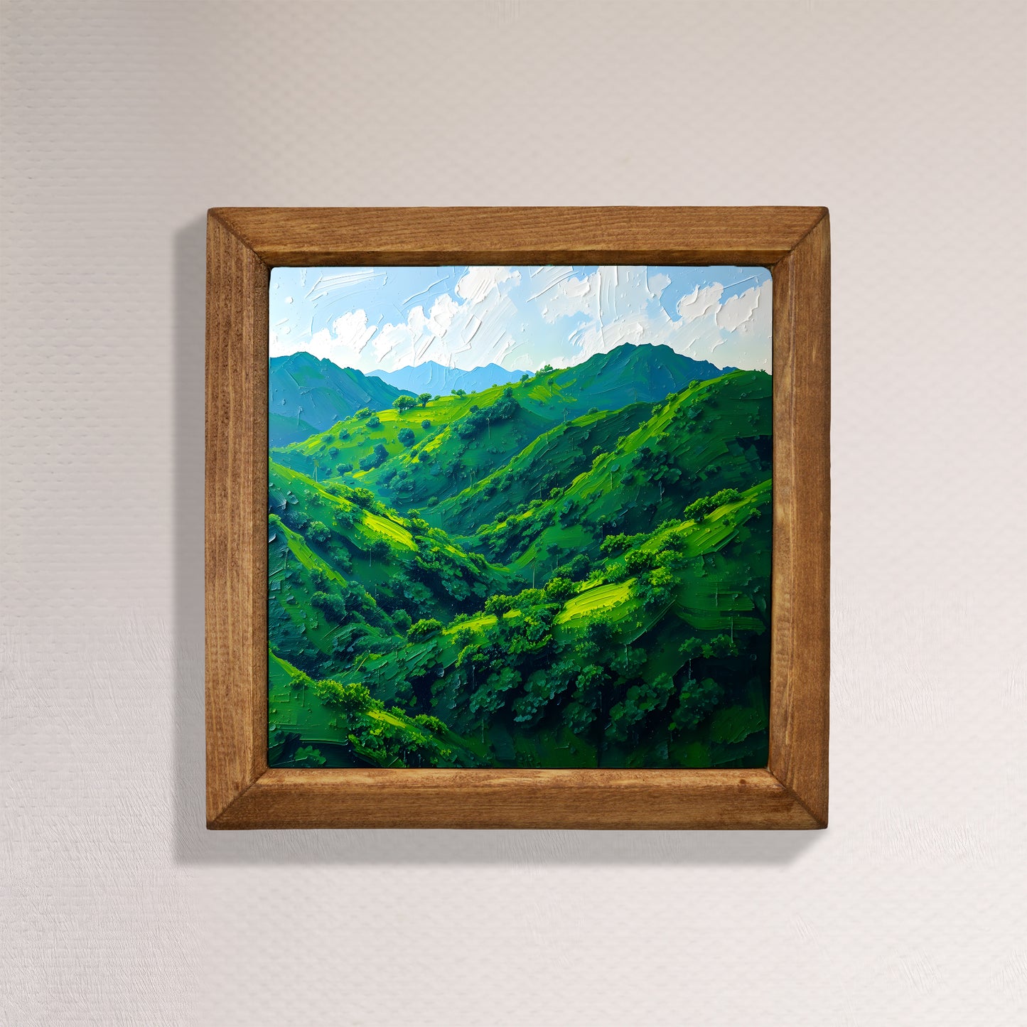 Green Serenity Stone Wall Art