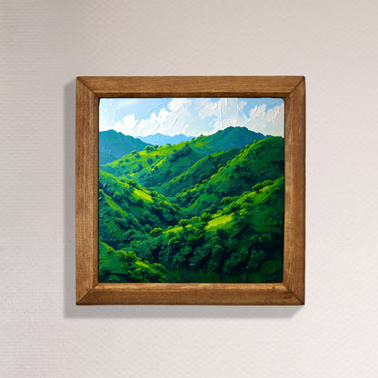 Green Serenity Stone Wall Art