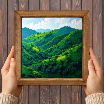 Green Serenity Stone Wall Art
