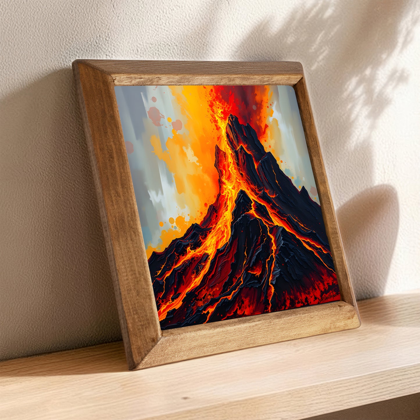 Volcano Natural Stone Wall Art