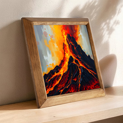 Volcano Natural Stone Wall Art