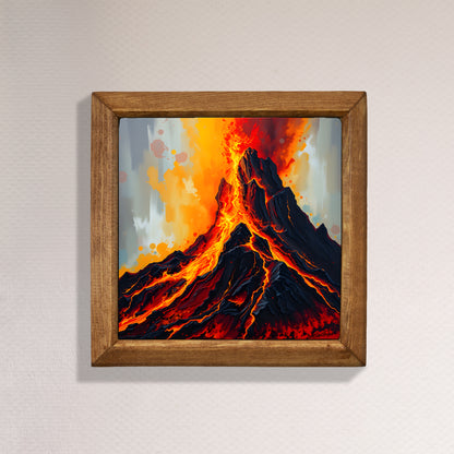 Volcano Natural Stone Wall Art