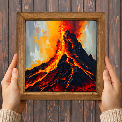 Volcano Natural Stone Wall Art