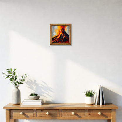 Volcano Natural Stone Wall Art