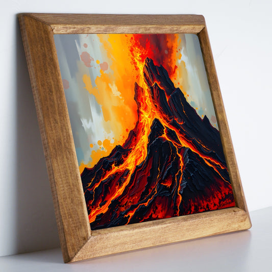 Volcano Natural Stone Wall Art