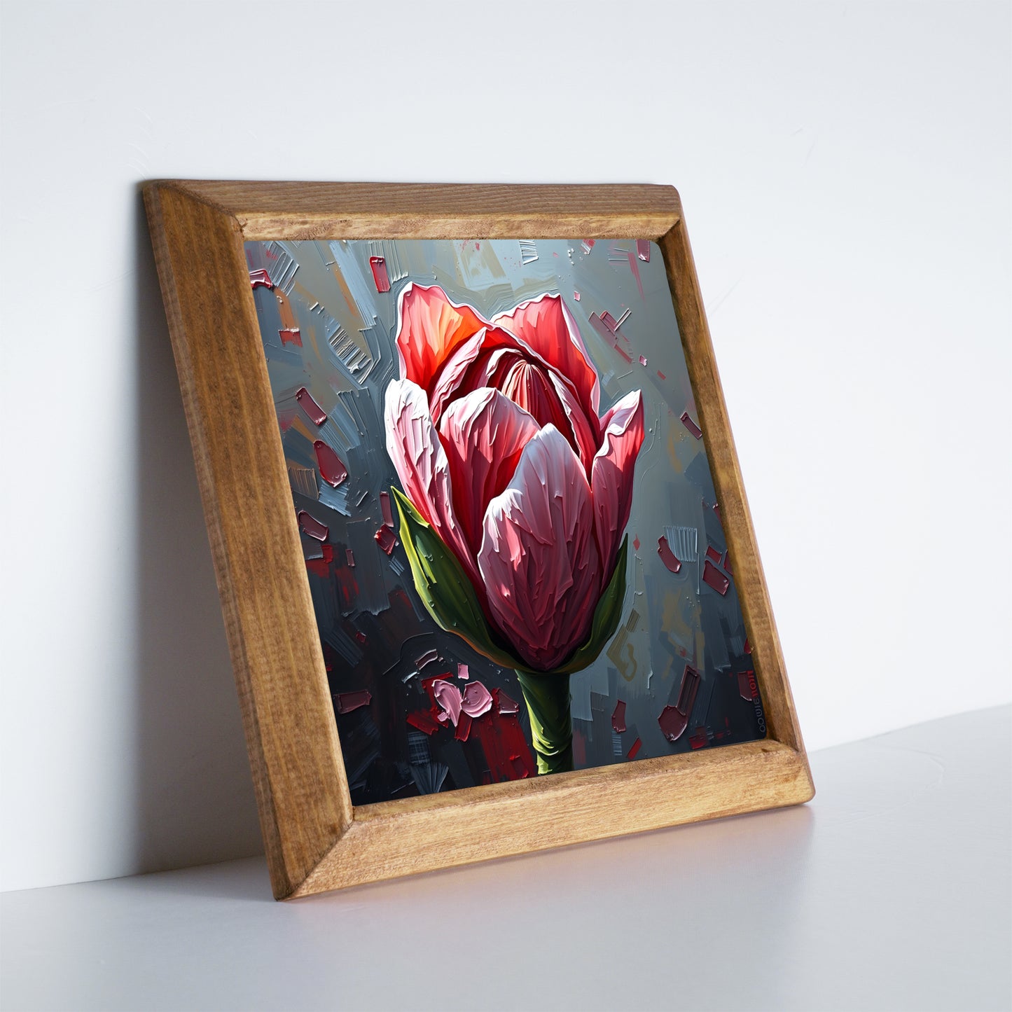 Blush Flower Natural Stone Wall Art