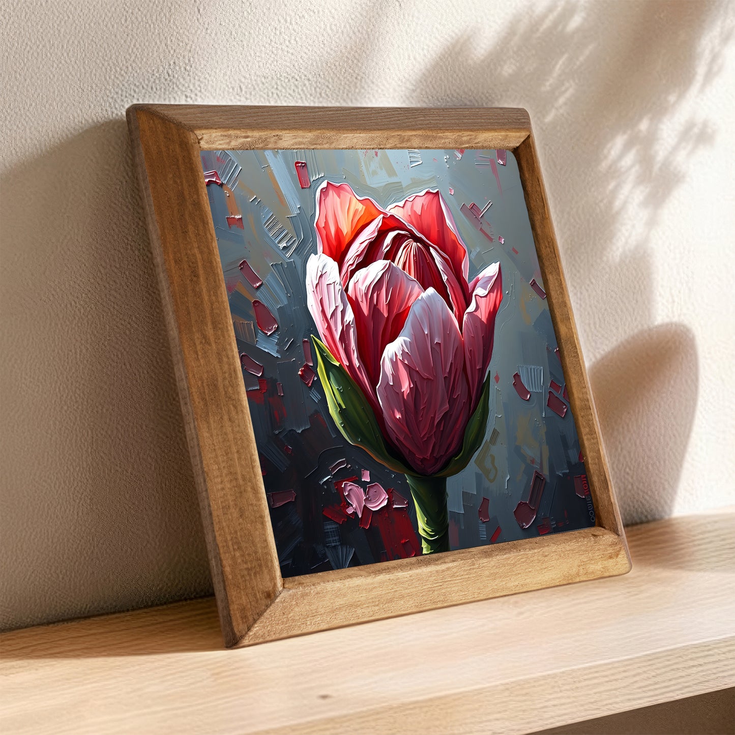 Blush Flower Natural Stone Wall Art