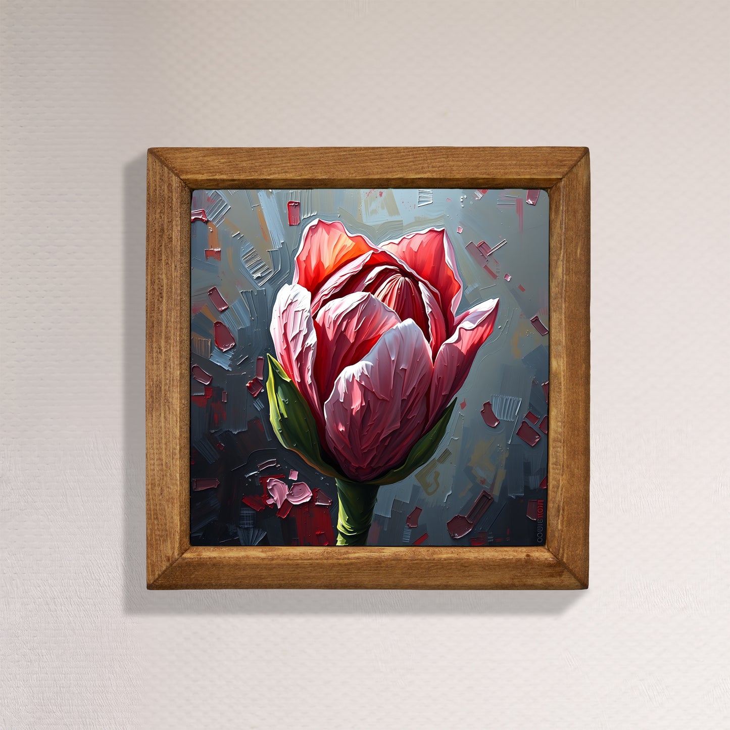Blush Flower Natural Stone Wall Art