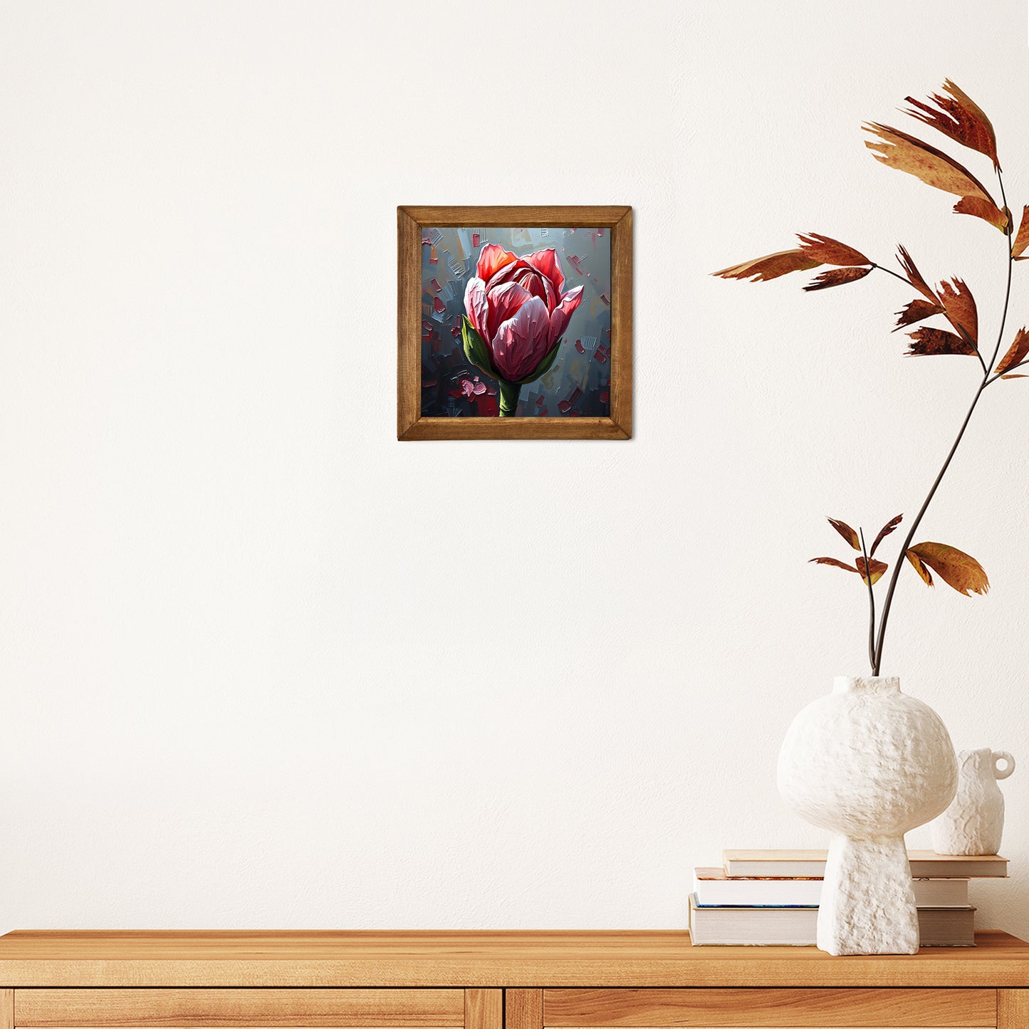 Blush Flower Natural Stone Wall Art