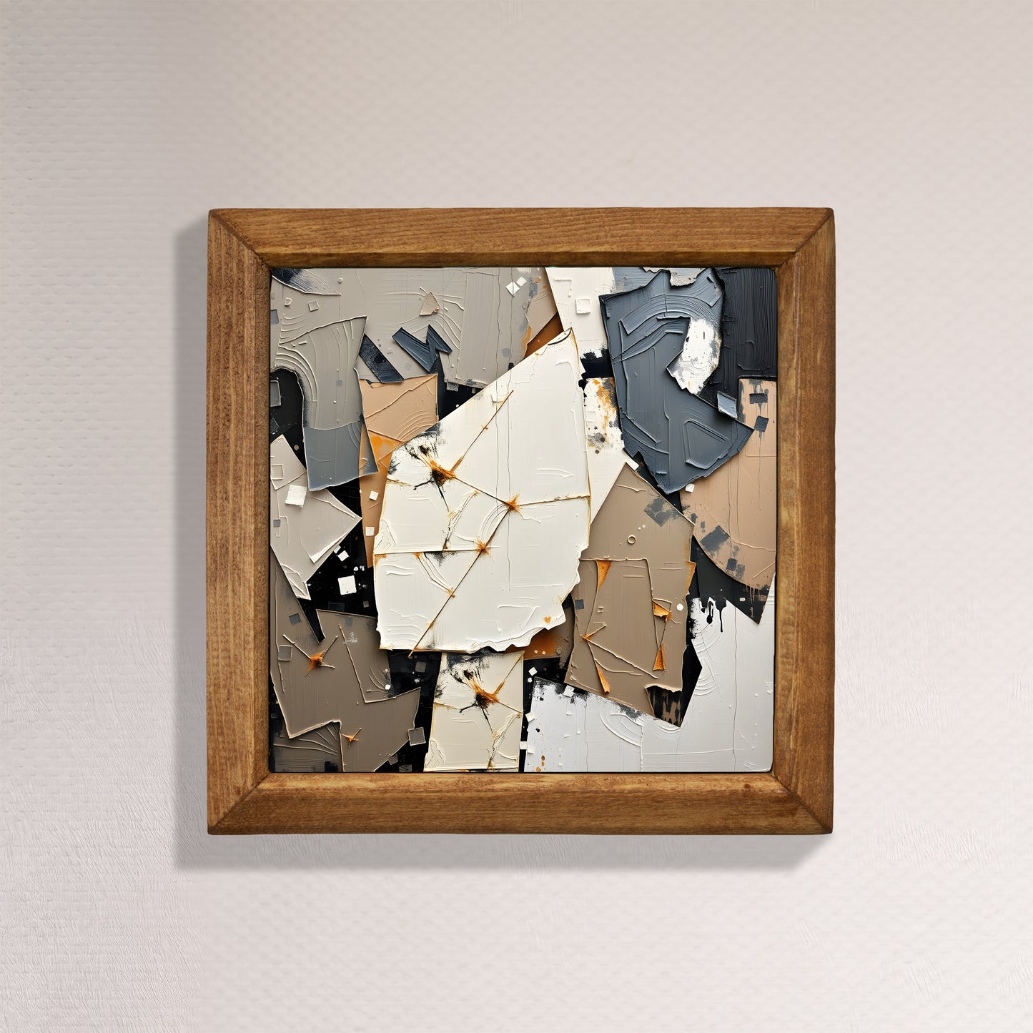 Shapes in Paint Trio Natural Stone Wall Art
