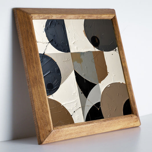 Abstract Echoes Natural Stone Wall Art